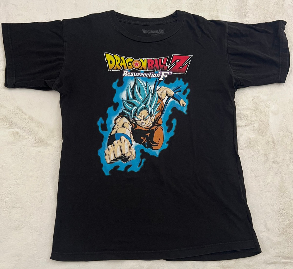 Dragon Ball Z Resurrection F T Shirt Men's L Black Goku Anime Graphic Tee Anime